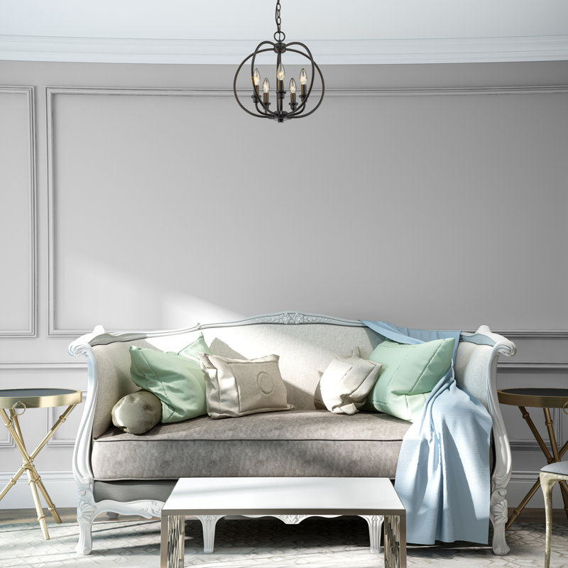 Remer 5 - Light Globe Chandelier, Bronze
