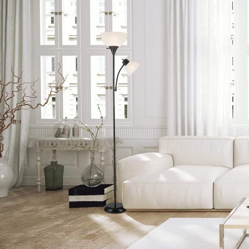 72" Modern Floor Lamp for Living Room, Black
