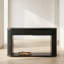 Console élégante avec design cannelé, glissières en métal et tablette de rangement ouverte-467654248