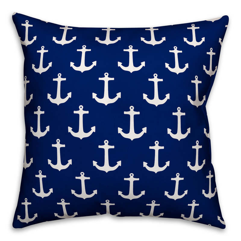 Coussin extérieur à motif d’ancrage Younts
