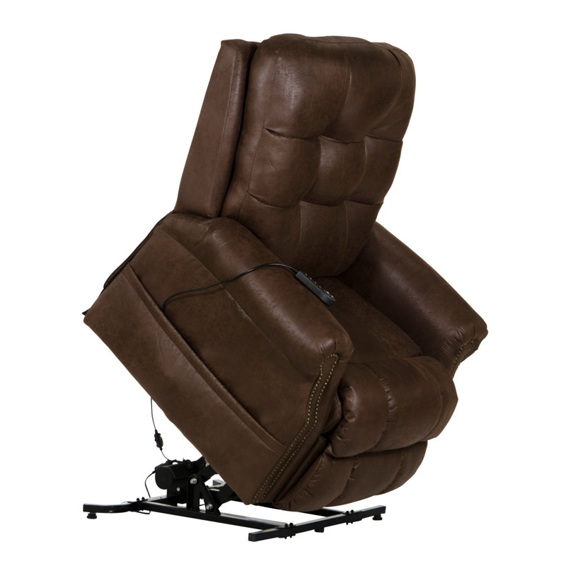 Fauteuil inclinable Burech, Similicuir sable
