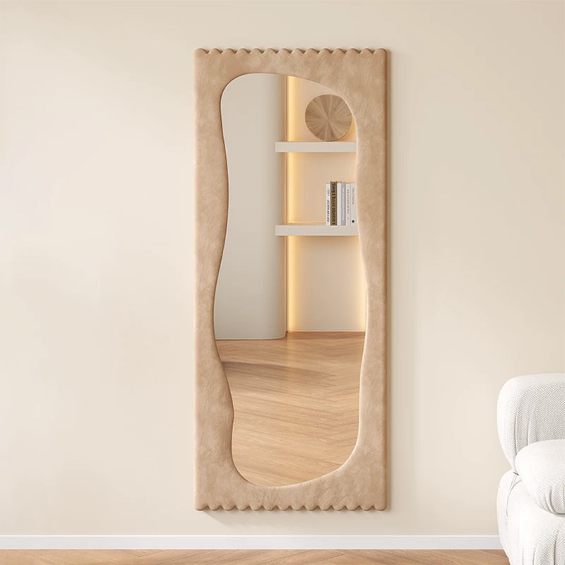 Miroirs pleine longueur rectangulaires en tissu, 66.93" H x 23.62" W, Brown