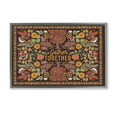 «Gather Together» sur toile brune par Laura Marshall