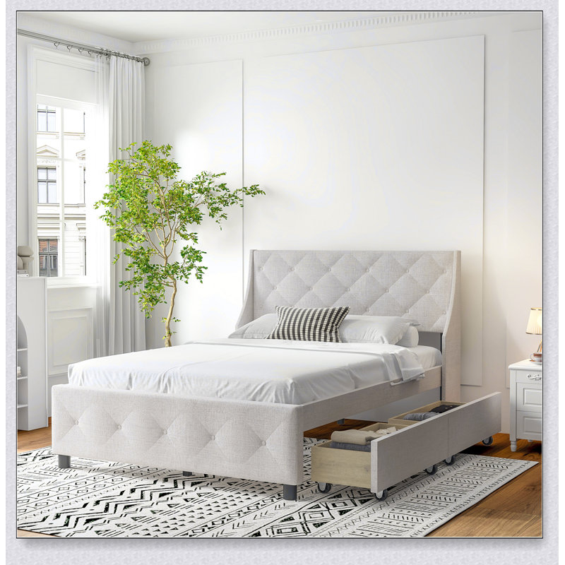 Base de lit, tête de lit, plateforme en métal, sans bruit, lattes en métal, sans sommier