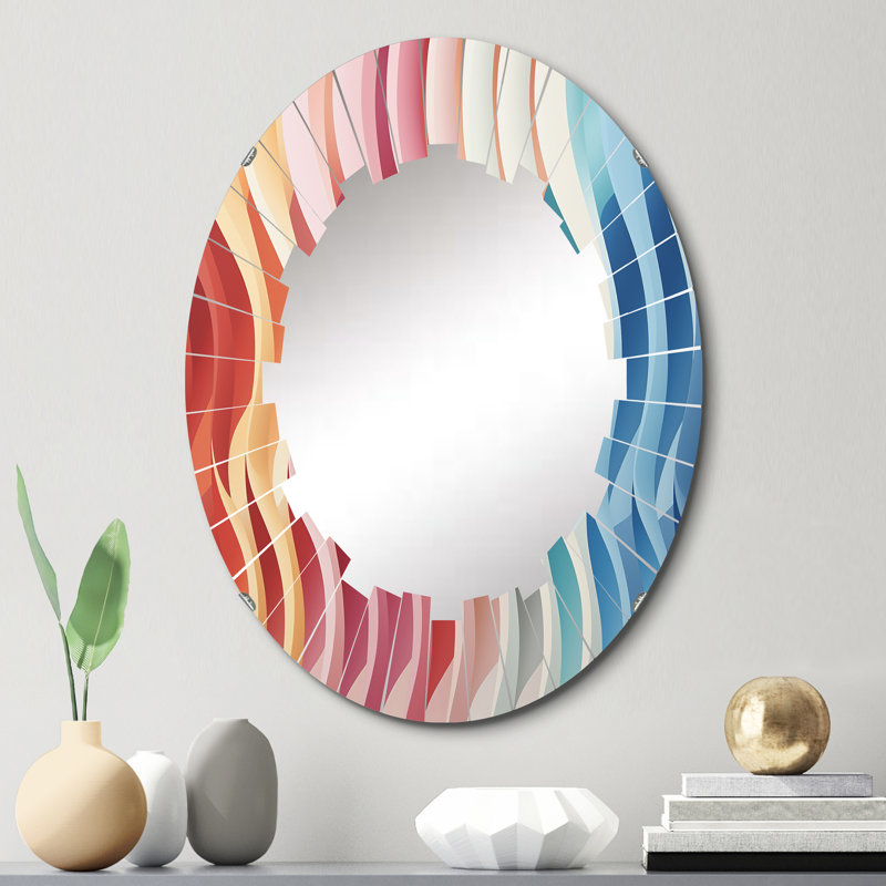 Meraud - Miroir mural moderne ovale, 30 po x 20 po