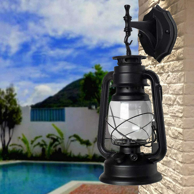 Lanterne murale d'extérieur H 11,2 po Henkil, Noir