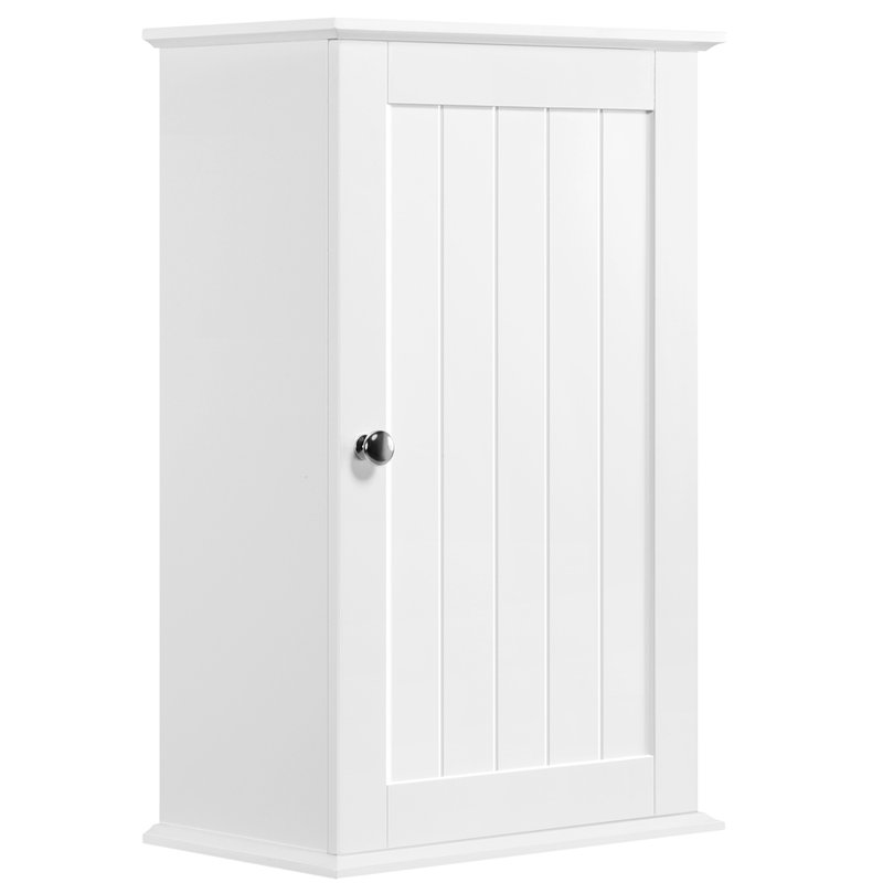 Wall Bathroom Cabinet with Single Door, White