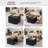 Square Nesting Coffee Table, Wooden Coffee Table, No Need Assembly Modern Fluted Nesting Tables Coffee Tables For  Living Room-483052103