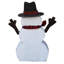 Bonhomme de neige en bois avec écharpe