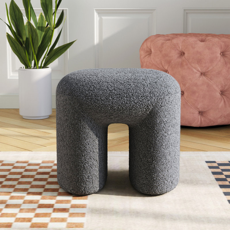 Manufactured Wood Accent Stool, Grey