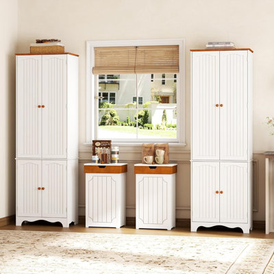 Poubelle de cuisine de 13 gallons, poubelle de recyclage du bois, poubelle autoportante à l'épreuve des chiens, armoire de ferme avec couvercle pour la cuisine de la maison