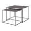 FERA Set of 2 Nesting Tables - Rectangular - Black-1059045077
