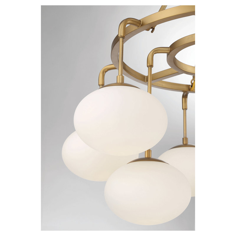 Debraann Chandelier in Natural Brass, Natural Brass