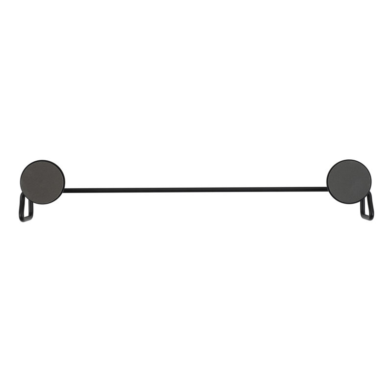 Croydex Stick 'n' Lock Bathroom Towel Rail, Black