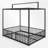 Metal Canopy Bed With Removable Fence-960637789-960637788