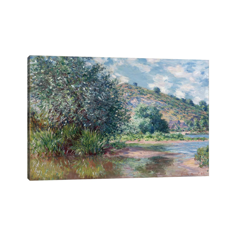 Paysage A Port-Villez 1885 by Claude Monet - Wrapped Canvas Painting, 66.04 cm H x 45.72 cm W x 3.175 cm D