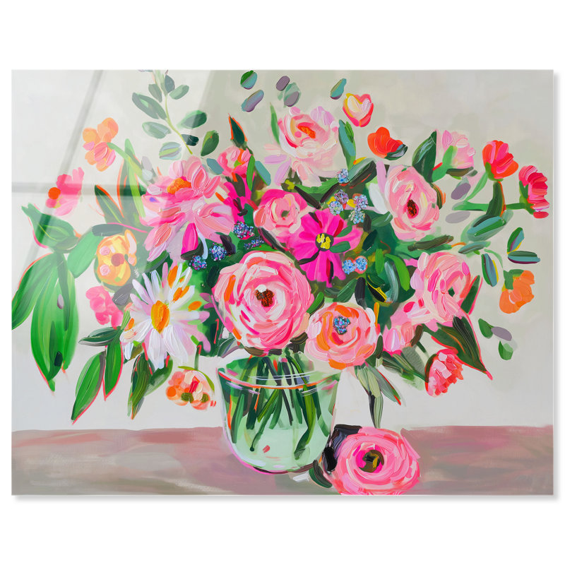 Whirlwind of Blooms I Canvas Abstract Print by Oliver Gal, 20"H x 24"W, High-Gloss Acrylic Print