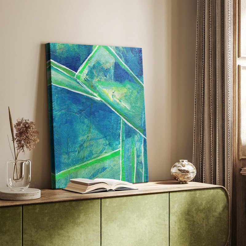 GeometricInCoolIV - galerie sur mesure Cavas, H 18 po x l 12 po