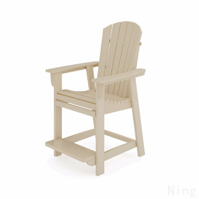 Chaise de comptoir de style Adirondack - Bois d'œuvre en polyéthylène haute densité élégant pour le confort de la salle à manger, du patio et du jardin