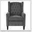 Fauteuil inclinable manuel réglable à oreilles avec table d'appoint pliable, ports de charge USB, inclinable à pression moderne et confortable pour le salon et la chambre à coucher-1375632307