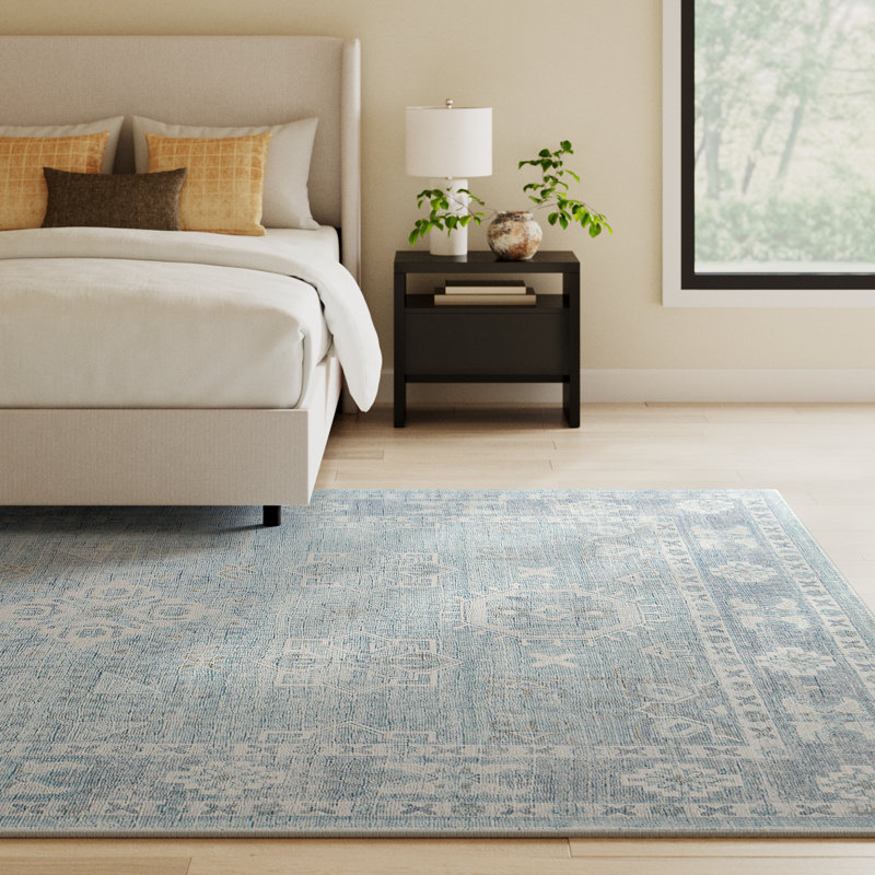 Hopkins Hand Tufted Oriental Indoor Rug, Rectangle 9' x 12'