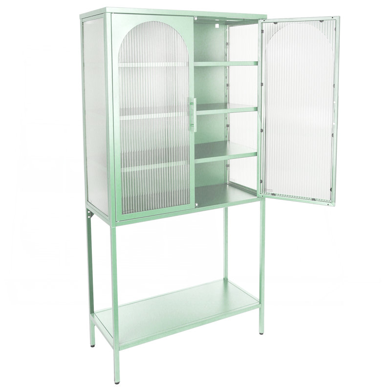 Élégante armoire de plancher avec rangement spacieux et tablettes réglables pour une utilisation polyvalente