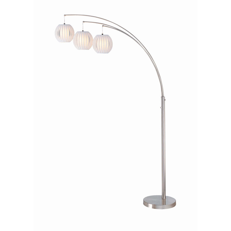 Gerrald 91'' Tree Floor Lamp, Polished Steel