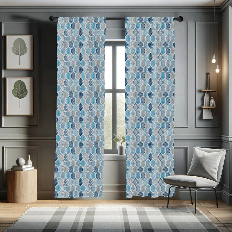 Semi-Sheer Rod Pocket Curtain Panels, 28" x 95"