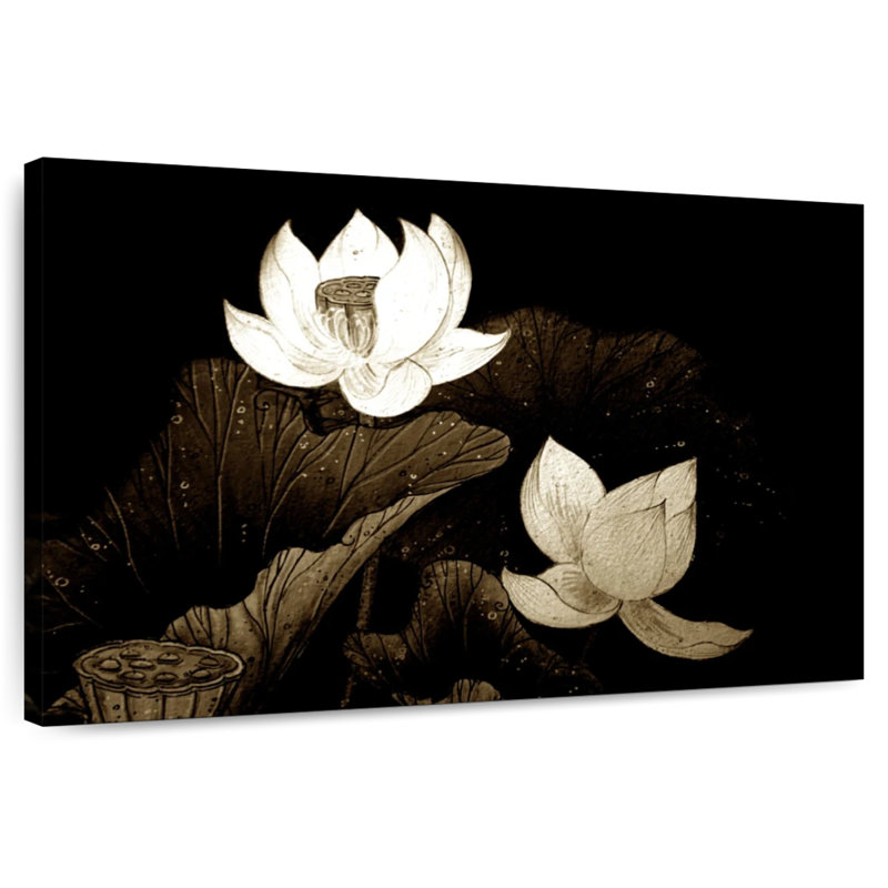 Fleurs de lotus Harnek, H 30 po x l 45 po