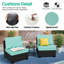 𝗣𝗿𝗲- 𝗮𝘀𝘀𝗲𝗺𝗯𝗹𝗲𝗱 𝗖𝗵𝗮𝗶𝗿𝘀, Ensemble de meubles de patio pour 2 personnes Ensemble de conversation modulaire en rotin avec canapé-115141913