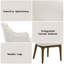 Ensemble de 2 chaises d'appoint en chenille et chêne vintage Kasha