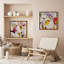 Vivid Floral Expressions Set of 2 Canvas Prints in a Gold Frame, 32" x 32"-721967683-721967686