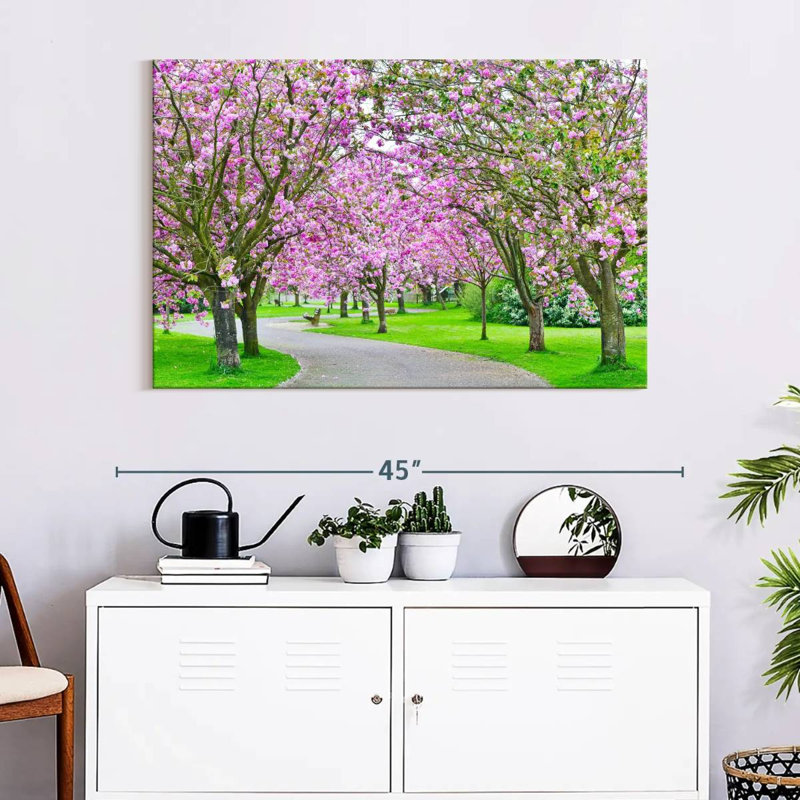 Harnek Sakura Path, 26" H x 39" W