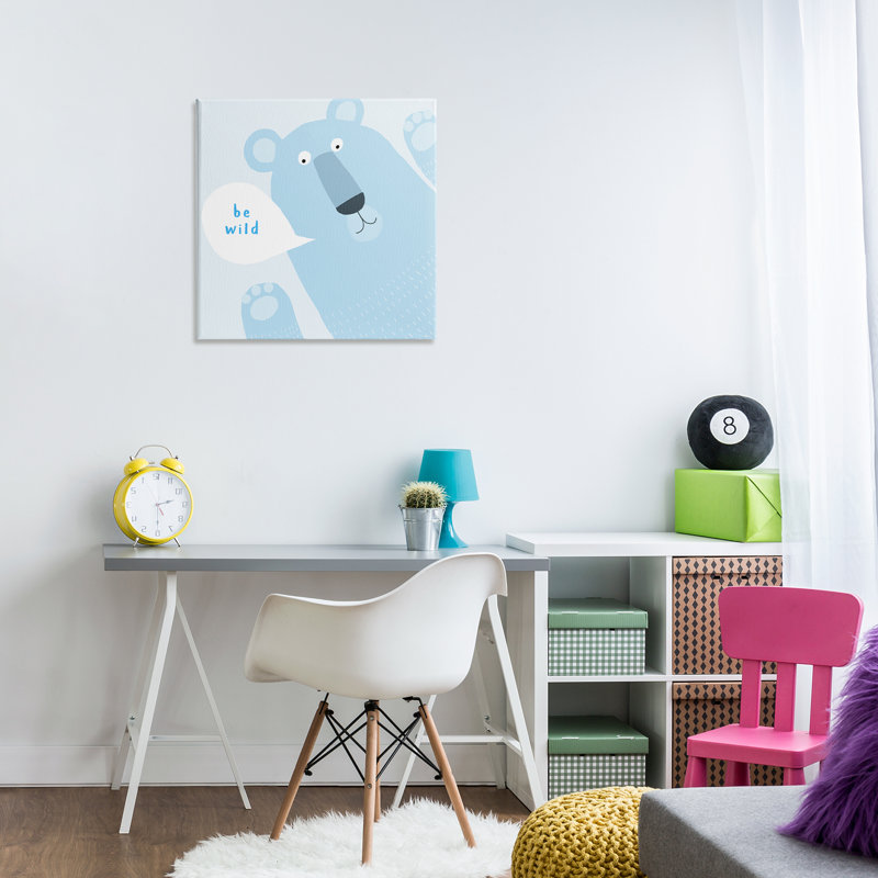 «Blue Be Wild Bear», art mural par Carla Daly, H 24 po x l 24 po