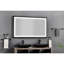 Miroir de salle de bain 60 po x 36 po à DEL, cadre en aluminium avec brouillard, 3 options de couleur, contrôle en continu, miroir noir mat 60 x 36 à utiliser, cadre, choix, intensité variable, finition-170764011