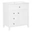 Meuble-lavabo simple 30 po avec lavabo en céramique, 4 tiroirs et armoire avec tablette réglable, meuble-lavabo autoportant moderne