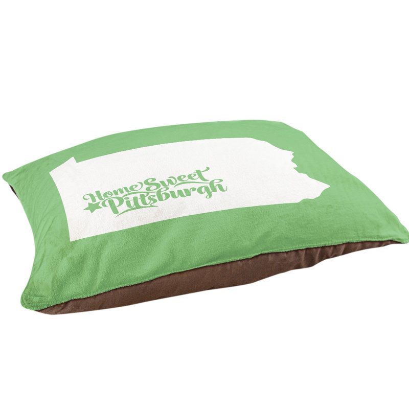 Coussin d’intérieur pour chien pittsburgh pennsylvanie, Moyen (H 6,5 po x l 40 po x P 30 po), Vert