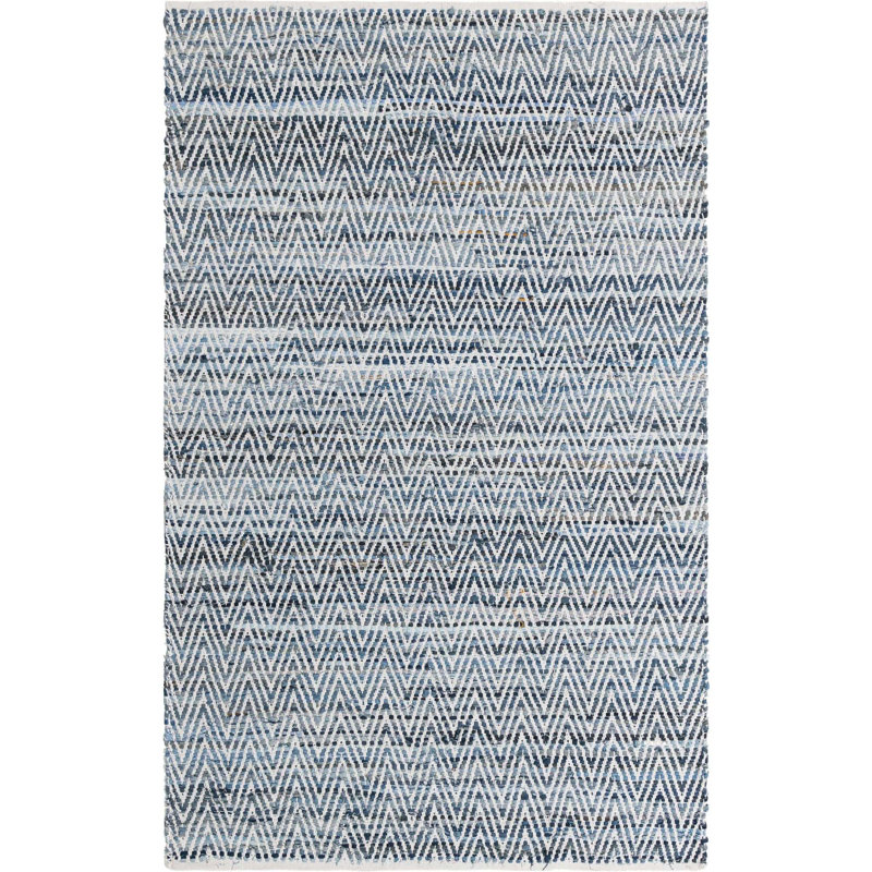 Skila Cotton Chevron Indoor Rug, Rectangle 5'1" x 8'