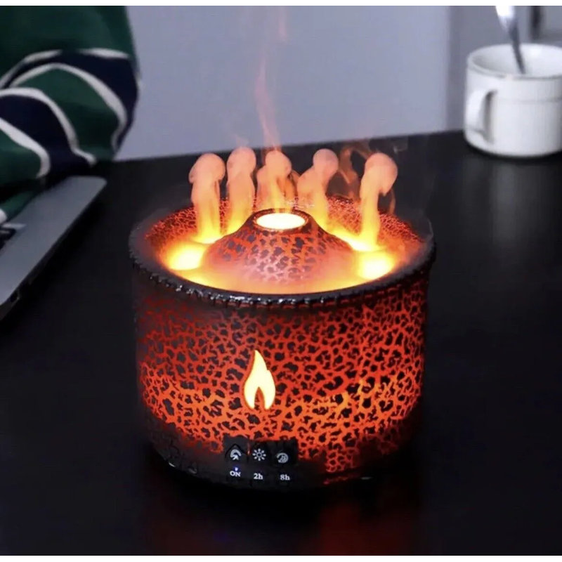 Volcanic Flame Humidifier Air Aroma Diffuseur d'huile essentielle humidificateur 360 ml