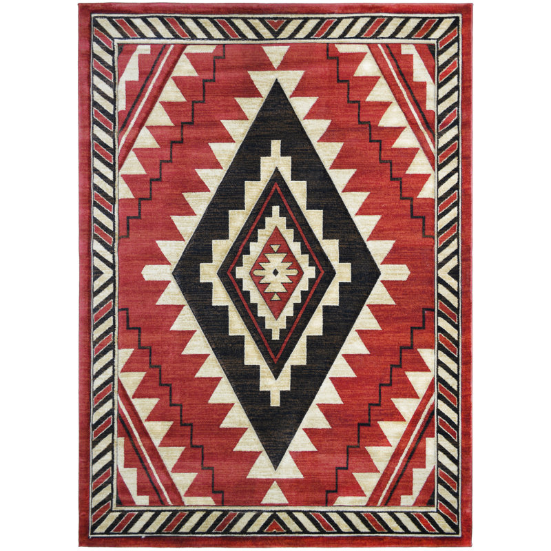 Tapis rouge Chelsie Taos, Tapis de couloir 2 pi 3 po x 7 pi 7 po