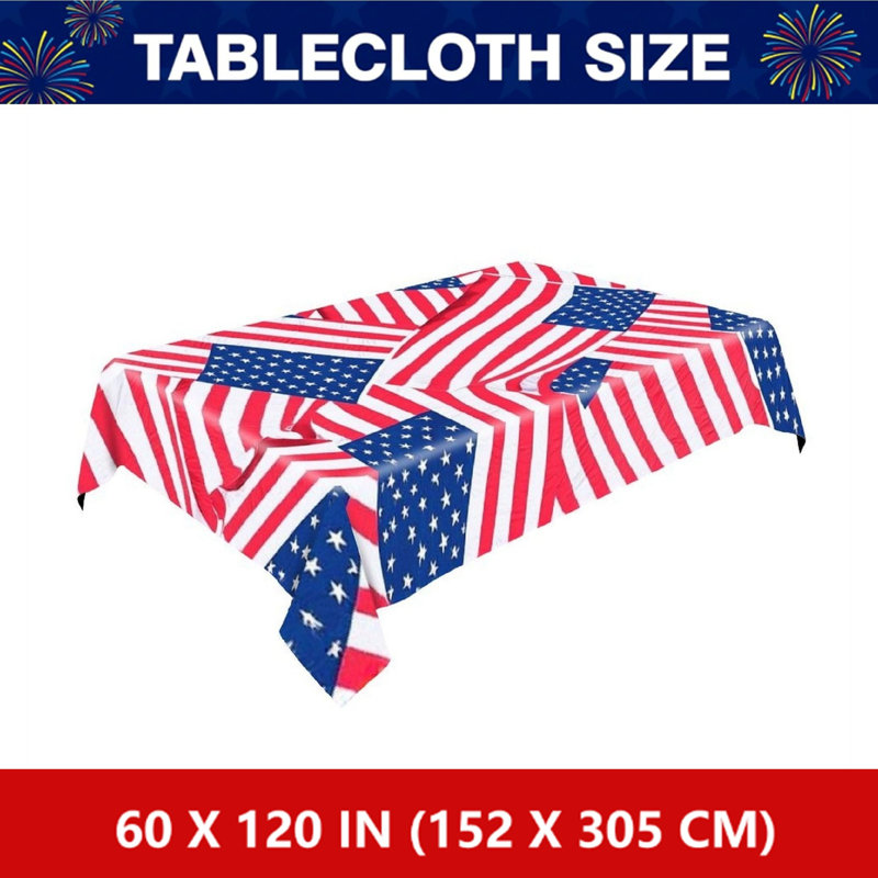Nappe rétro avec drapeau américain 60 x 120 po