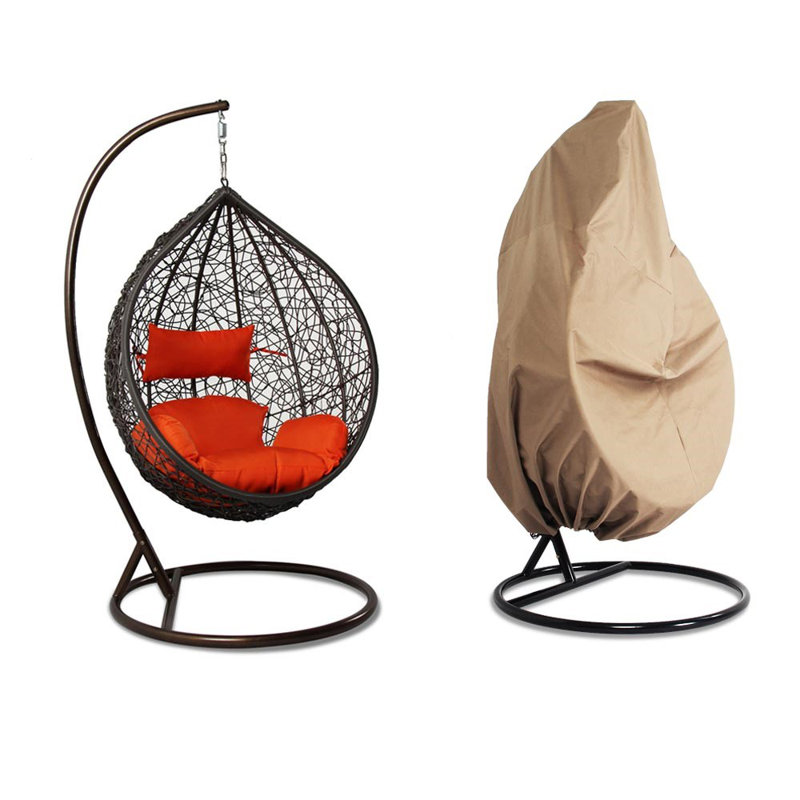 1 Person Swing Chair with Stand, Brown