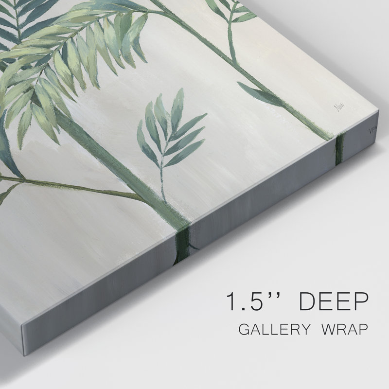Modern Fronds II - peinture sur toile tendue, H 60 po x l 40 po x P 1 po