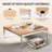 Brothir 39.4'' Wood Top Square Coffee Table with Stainless Steel Base 3 Min to Assemble-342531894