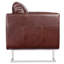 Cube Armchair with Chrome Feet Leather-1794262129