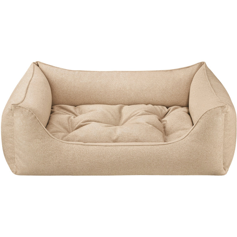 Orthopedic Polyester Pet Bed, Small (70cm W x 50cm D x 25cm H), Light Beige