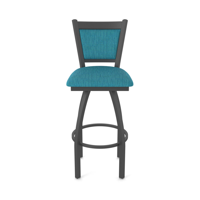 Tabouret pivotant Hadleigh, Tabouret de comptoir (siège d'une hauteur de 25 p, Étain, Tissu - marée graphique