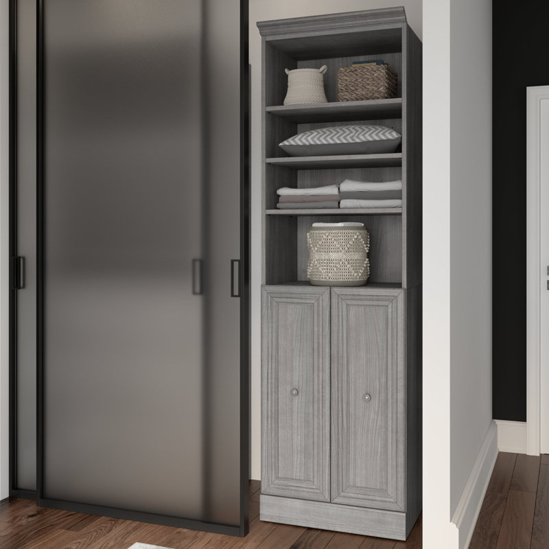 Alvaretta 25'' Closet System, Platinum Gray
