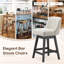 Tabouret de bar 360 ° avec structure en bois massif-265776867