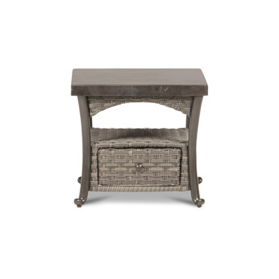 Davenport Outdoor Side Table w/ Bluestone Top